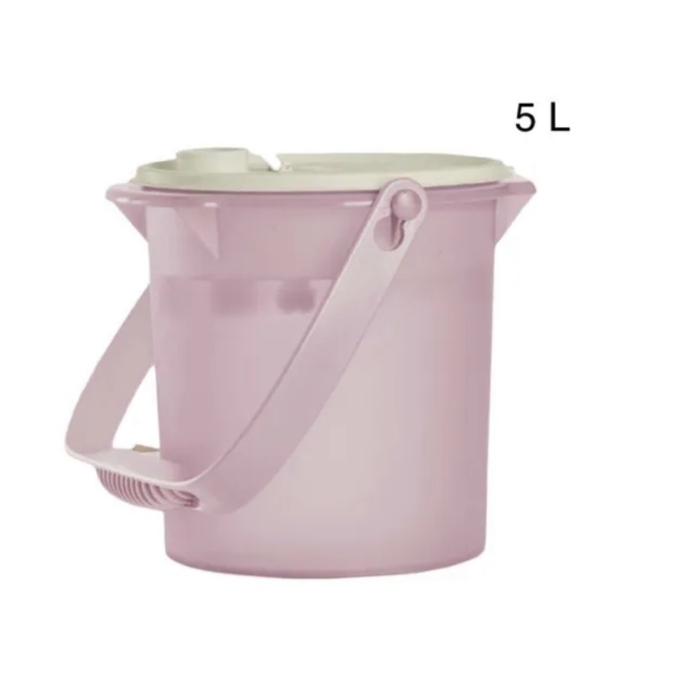 Tupperware jumbo canister bucket with detachable handle 5L New